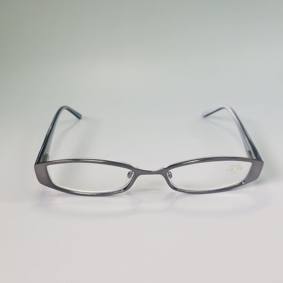 Design Optics reading glasses +2.75 silver gray full rim rectangular - Picture 2 of 8